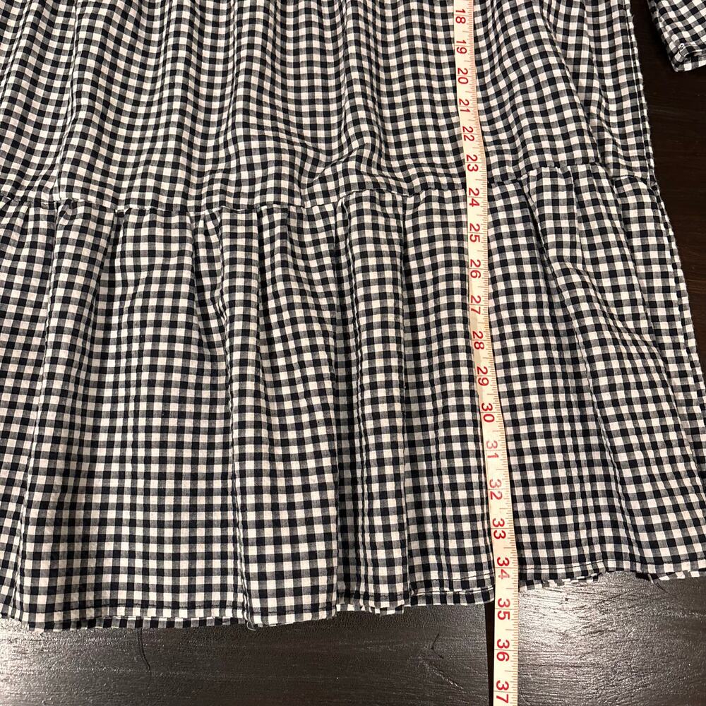 Philosophy Gingham Check Plaid Ruffle Bell Sleeve Tiered Smock Dress P- Large - Picture 6 of 7